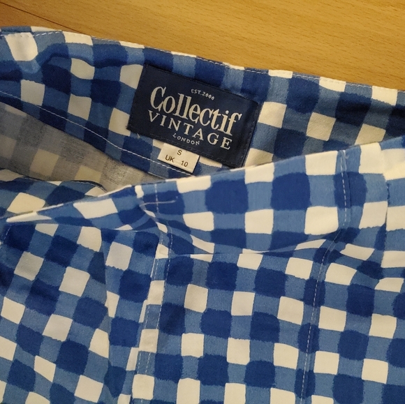 Blue gingham pants - Picture 3 of 3